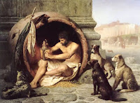 Diogenes in der Tonne.