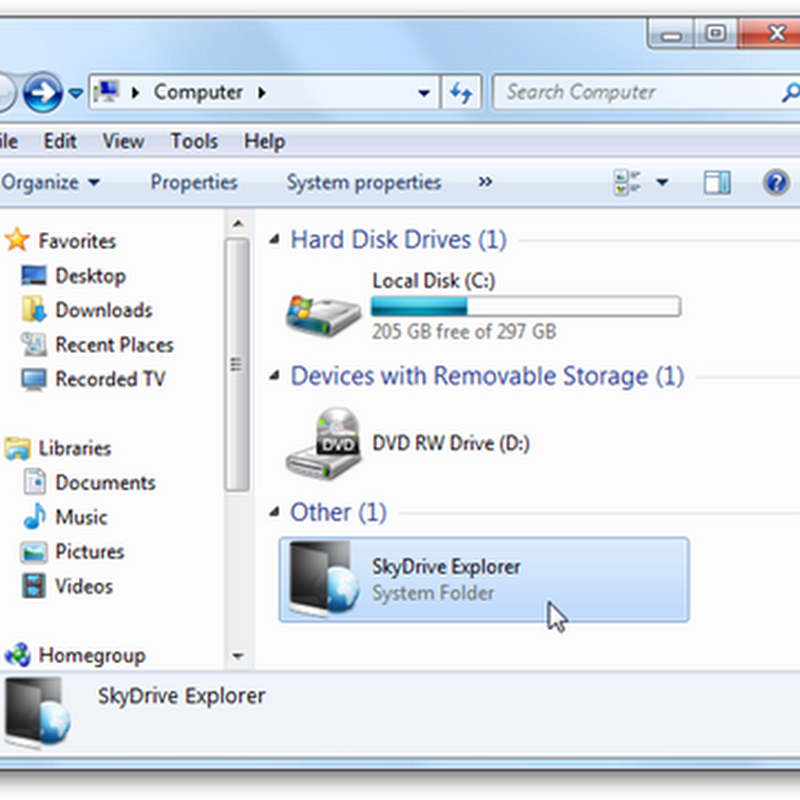 Integrar SkyDrive al Explorador de Windows