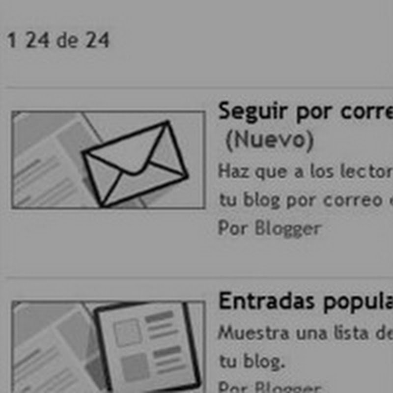 Suscripción por correo en Blogger