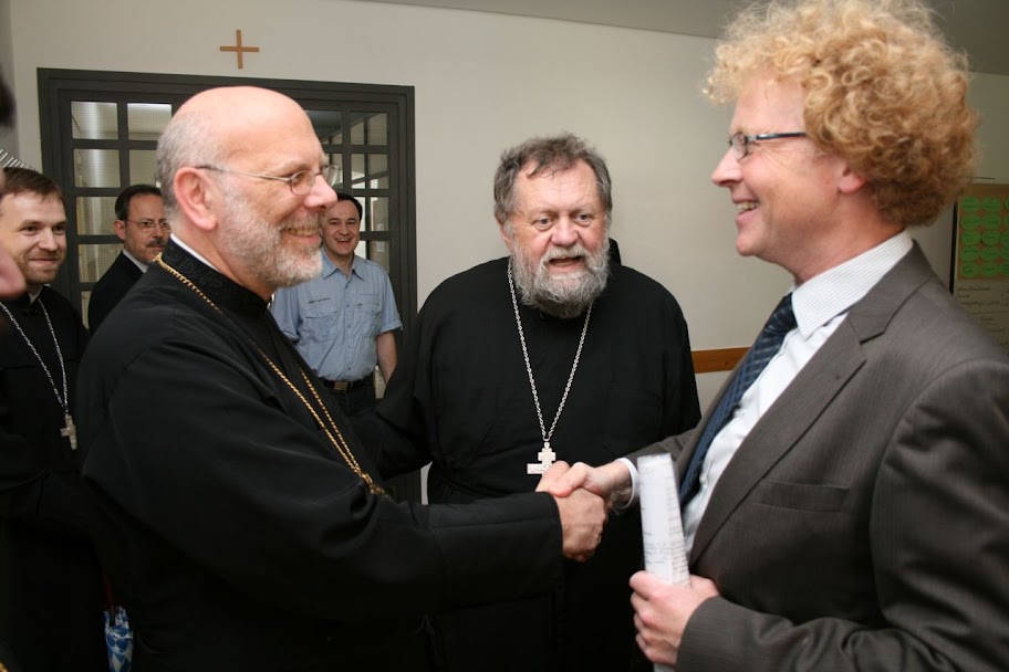President of Catholic University in Eichstätt Dr. Andreas Lob Hüdlepohl, Oriental College-Seminary Rector Rev. Paul Schmidt & Bishop Ken Nowakowski