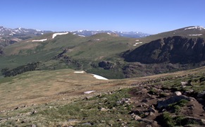 Looking down