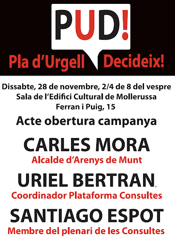 cartell de la presentació de PUD