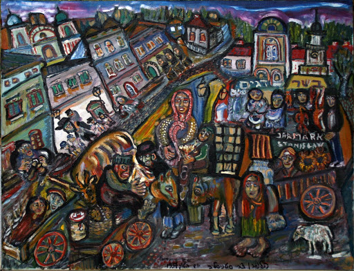 +320 70X84cm Market day 1937