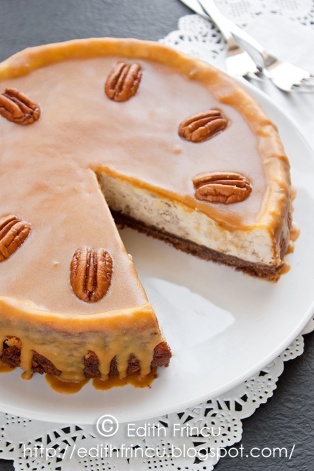 cheesecake cu nuci si caramel 1