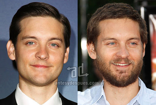 tobey maguire beard - before and after