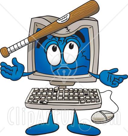 cartoon characters on the computer. computer cartoon character