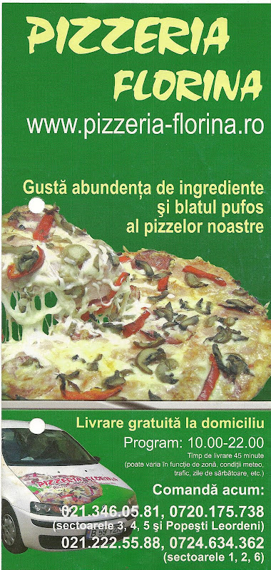 Pizzeria Florina din Bucuresti | Mâncare Bună
