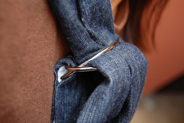 I used a D Ring to tighten or lengthen the strap.