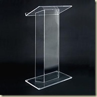 acrylic lectern