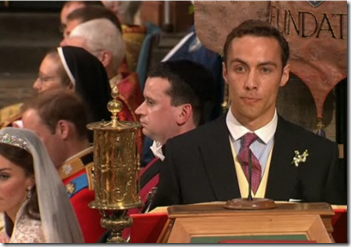 James Middleton reading Scripture