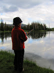 Bradley fishing at Potter's Ponds