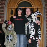 Halloween '08.  Kenny, the zombie; Robert, the evil jester; Ken, the serial killer; Sarah, the WoW player.