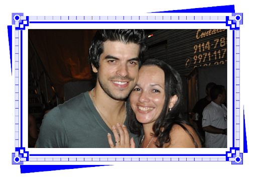 Eduardo Melo, em flash com a radialista Solange Cunha