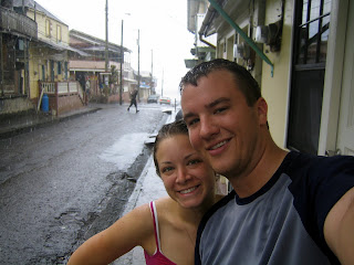 We got caught in a short rainstorm