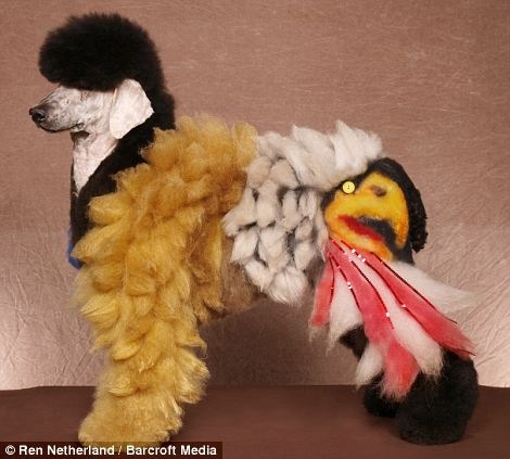 [Here's a fishy tail! Dogs sculpted into works of art for extreme grooming contests 03[5].jpg]
