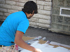 hard at work painting