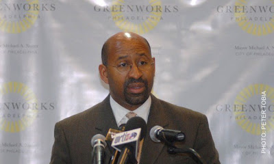 pic of Mayor Nutter at Greenworks Launch