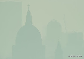 St. Paul's Cathedral is seen among the skyline through the smog in central London on April 22, 2011. The British Government have warned of potentially dangerous levels of air pollution with a