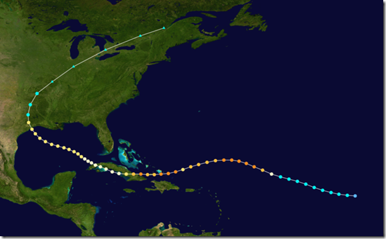 Hurricane Ike Path