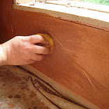 sponging the finish plaster