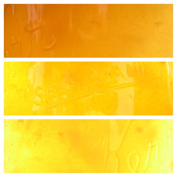 Many golden shades of pear jam