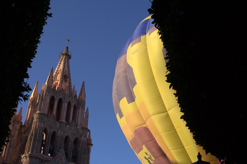 Hot air balloon in San Miguel de Allende