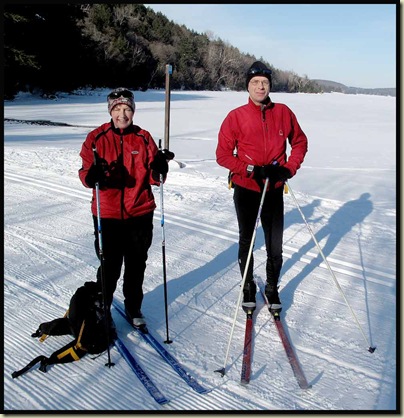 Helen and Ken at the head of Lac Philippe on 24 January 2010