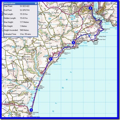 Day 1 route Day 1 route
