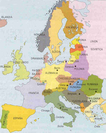 mapa de europa despues de la segunda. Europa Antes y Después de la