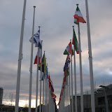 Flags of all the countries staying at the Vancouver Olympic Village.