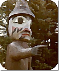 totem peinture à l'eau