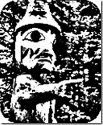 totem estampe monochrome
