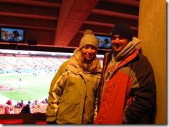 joe and lauren at game