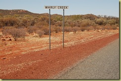 Whirly Creek Sign