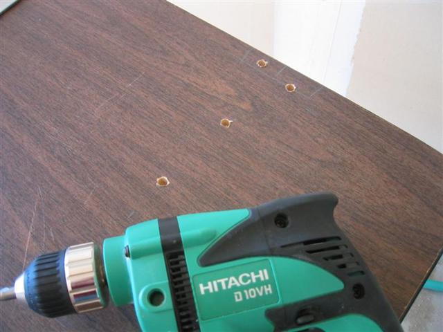 Folding Workbench - Drilling the Holes