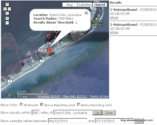 Across Entire Gulf of Mexico EPA Water Samples Only Detected Corexit Twice Since Spill Started And In Small Quantities