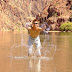 B - South Kaibab Trail 43.jpg, ..however, not deeper than up to our knees - it was ice-cold! Or at least it felt like that in the heat., Grand Canyon NP