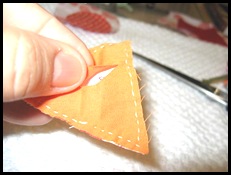 artemelza - flor de fuxico triangular