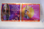 Barbie 2004 Valentine Foil Cards for Framing No Envelopes 3 Different Designs