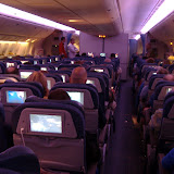 Night-time on the plane Night-time on the plane
