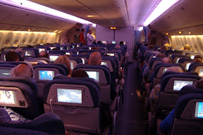 Night-time on the plane