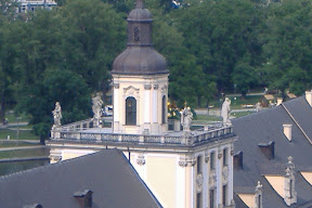 Remember those statues I took photos of?  Here they are from another tower...