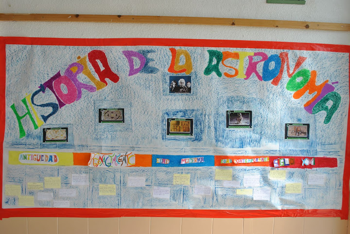 Dibujo realizado por los alumnos sobre la astronom&iacute;a