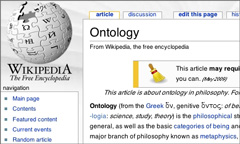 "Ontology" at Wikipedia