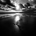 Coucher du soleil sur le plage du Dossen.