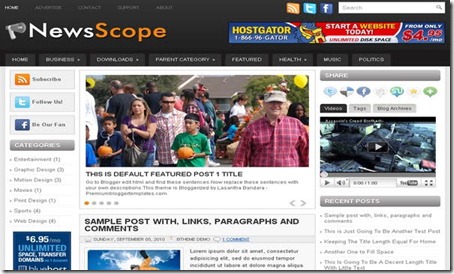 NewsScope Blogger Template