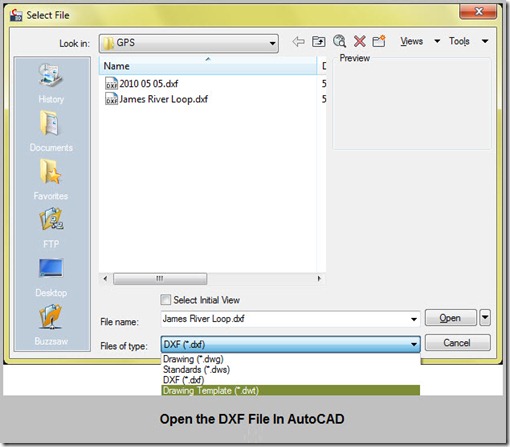 open dxf file