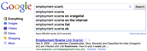 employment scams