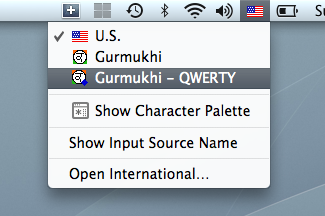 Input Menu