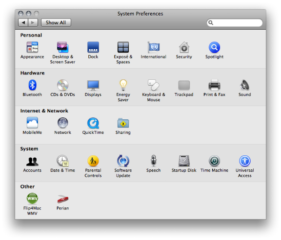 System Preferences